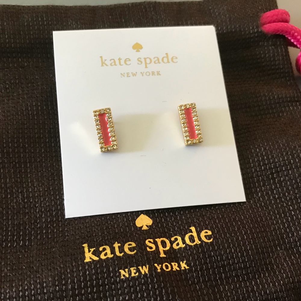 (REDUCED) NWOT Kate Spade Crystal Raising the Bar ERs - Picture 2 of 3